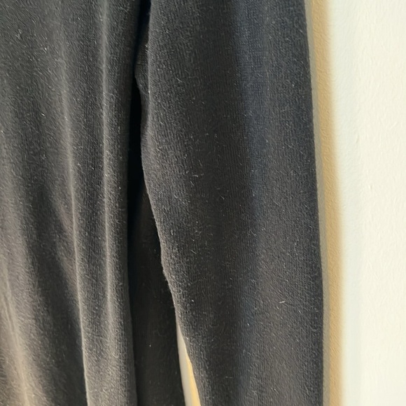 Chaps Womens Knit Wrap Black Sweater Dress Belted Adjustable Knee Length Large - Picture 16 of 16